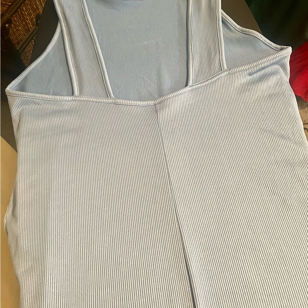 H&M Light Blue Ribbed Dress with Back Split! - Picture 4 of 6